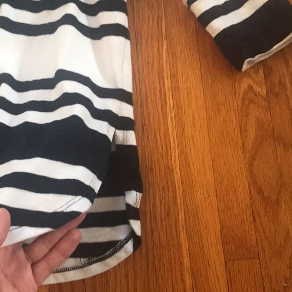 Merona navy blue & white striped tunic sweater, size large - Picture 9 of 10